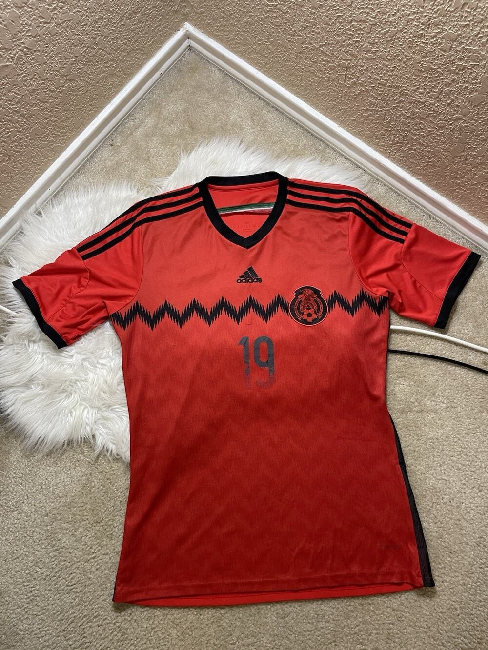 Mexico 2014 World Cup Away Jersey Adidas Oribe Peralta #19 Men’s L Authentic